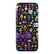 Чехол майнкрафт для Samsung Galaxy A5 2017 / A520 / A520F (Все персонажи)