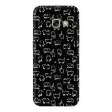 Чехол на тематику: Коты для Samsung Galaxy A5 2017 / A520 / A520F (Котики на черном)