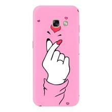 Чехол с принтом для Samsung Galaxy A5 2017 / A520 / A520F (AlphaPrint - Знак сердечка)