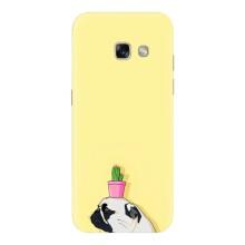 Бампер для Samsung Galaxy A5 2017 / A520 / A520F с картинкой "Песики" – Кактус на голове