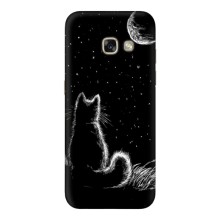 Чехол с принтом для Samsung Galaxy A5 2017 / A520 / A520F (AlphaPrint) Модные коты – Котик и луна