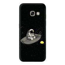 Силиконовый Чехол с принтом "Космонавты" на Samsung Galaxy A5 2017 / A520 / A520F – Космонавт на рыбалке