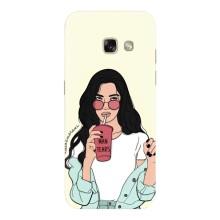Силиконовый Чехол на Samsung Galaxy A5 2017 / A520 / A520F с картинкой Стильных Девушек – С напитком