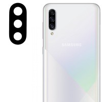 Гибкое защитное стекло 0.18mm на камеру (тех.пак) для Samsung Galaxy A30s – Черный