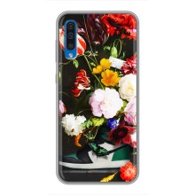 Брендновые Чехлы для Samsung Galaxy A50 2019 (A505F) - (PREMIUMPrint) (Nike цветы)