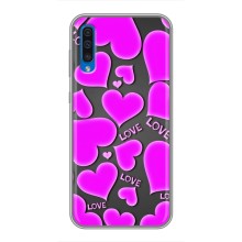 Чехлы для любимой на Самсунг А50 (2019) (VPrint) (Pink hearts)