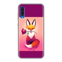 Чехлы с картинкой Лисички для Samsung Galaxy A50 2019 (A505F) (VPrint) (Лисичка с розочкой)