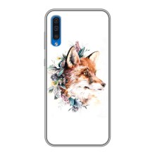 Чехлы с картинкой Лисички для Samsung Galaxy A50 2019 (A505F) (VPrint) (Лисичка в цветочках)