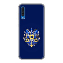 Чохли для Samsung Galaxy A50 2019 (A505F) Укр. Символіка (AlphaPrint) (Квітковий Герб)