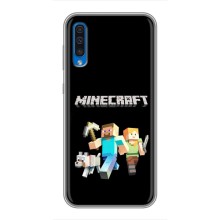 Чехол Майнкрафт на Samsung Galaxy A50 2019 (A505F) (AlphaPrint) Minecraft (герои Minecraft)