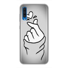 Чехол с принтом для Samsung Galaxy A50 2019 (A505F) (AlphaPrint - Знак сердечка) – Значок Love