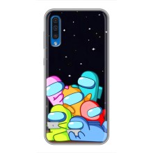 Чехол Амонг Ас для Samsung Galaxy A50 2019 (A505F) (AlphaPrint) (Скины в космосе)