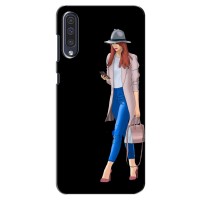 Чехол с картинкой Модные Девчонки Samsung Galaxy A50 2019 (A505F) – Девушка со смартфоном