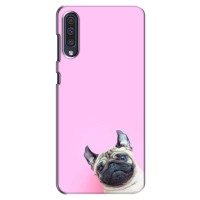 Бампер для Samsung Galaxy A50 2019 (A505F) с картинкой "Песики" (Собака на розовом)