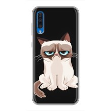 Чехол с принтом для Samsung Galaxy A50 2019 (A505F) (AlphaPrint) Модные коты – Грустный кот