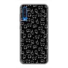 Чехол с принтом для Samsung Galaxy A50 2019 (A505F) (AlphaPrint) Модные коты – Меленькие котики