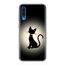 Чехол с принтом для Samsung Galaxy A50 2019 (A505F) (AlphaPrint) Модные коты – Силуэт котика