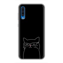 Чехол с рисунком кот на Samsung Galaxy A50 2019 (A505F) (Равнодушный кот)