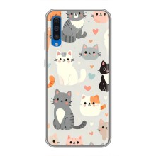 Чехол с рисунком кот на Samsung Galaxy A50 2019 (A505F) (Коллаж котов)