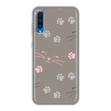 Чехол с рисунком кот на Samsung Galaxy A50 2019 (A505F) (Лапы и усы)