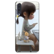 Девчачий Чехол для Samsung Galaxy A50 2019 (A505F) (Девочка с игрушкой)