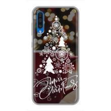 Рождественские Чехлы для Samsung Galaxy A50 2019 (A505F) (VPrint) (Елочка узорная)