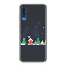 Силиконовый бампер на рождество для Samsung Galaxy A50 2019 (A505F) (Город зимний)