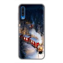 Силиконовый бампер на рождество для Samsung Galaxy A50 2019 (A505F) (Поезд)