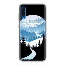 Силиконовый бампер на рождество для Samsung Galaxy A50 2019 (A505F) (Рождественский Олень)