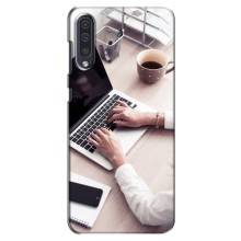 Силиконовый бампер (Работники) на Samsung Galaxy A50 2019 (A505F) – Офисный работник