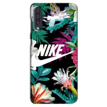 Силіконовый Чохол на Samsung Galaxy A50 2019 (A505F) з картинкою НАЙК – Квітковий Nike