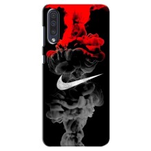 Силиконовый Чехол на Samsung Galaxy A50 2019 (A505F) с картинкой Nike (Nike дым)