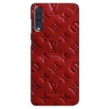 Текстурный Чехол Louis Vuitton для Самсунг Галакси А50 (2019) – Красный ЛВ