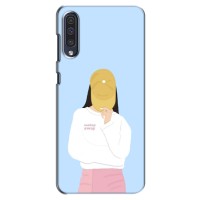 Силиконовый Чехол на Samsung Galaxy A50 2019 (A505F) с картинкой Стильных Девушек (Желтая кепка)