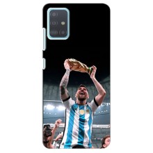Чехлы Лео Месси Аргентина для Samsung Galaxy A51 5G (A516) (Счастливый Месси)