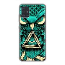 Чохли з принтом СОВИ для Samsung Galaxy A51 5G (A516) (Зелена сова)