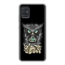 Чохли з принтом СОВИ для Samsung Galaxy A51 5G (A516) (Зелені очі)