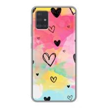 Чохли з тематикою "Маленькі Сердчеки" на Samsung Galaxy A51 5G (A516) (Яскраві серця)