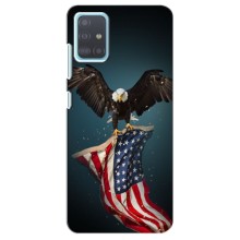 Чехол Флаг USA для Samsung Galaxy A51 5G (A516) (Орел и флаг)