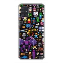 Чохол майнкрафт для Samsung Galaxy A51 5G (A516) (Усі персонажі)