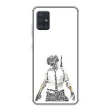Силиконовый чехол с картинкой "Герой Pubg" на Samsung Galaxy A51 5G (A516) (Из букв)