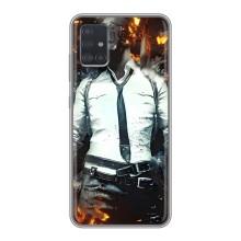Силиконовый чехол с картинкой "Герой Pubg" на Samsung Galaxy A51 5G (A516) (Man Пубг)