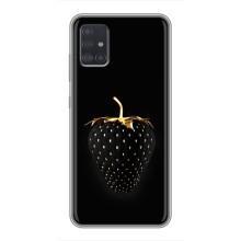 Чохол з зображенням смачної їжі для Samsung Galaxy A51 5G (A516) (Чорна полуниця)
