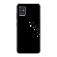 Чохол з картинками на чорному фоні для Samsung Galaxy A51 5G (A516) (Ноти)