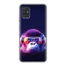 Чехол с Обезьянами Samsung Galaxy A51 5G (A516) - (AlphaPrint) (Стильная обезьяна)