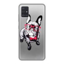 Чохол (ТПУ) Милі песики для Samsung Galaxy A51 5G (A516) (Бульдог в окулярах)