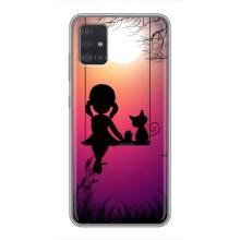 Девчачий Чехол для Samsung Galaxy A51 5G (A516) (На качели)
