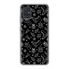 Новогодние, Праздничные Чехлы для Samsung Galaxy A51 5G (A516) - 2024 год (Новогодний фон)