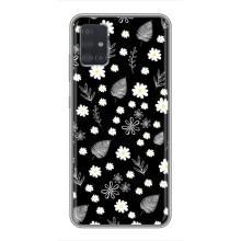 Чохли з тематикою "КВІТИ" на Samsung Galaxy A51 5G (A516) (цвітіння на чорному)