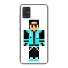 Чохли для Samsung Galaxy A51 5G (A516) (Персонажі МайнКрафт) (Хлопчик у блакитному)